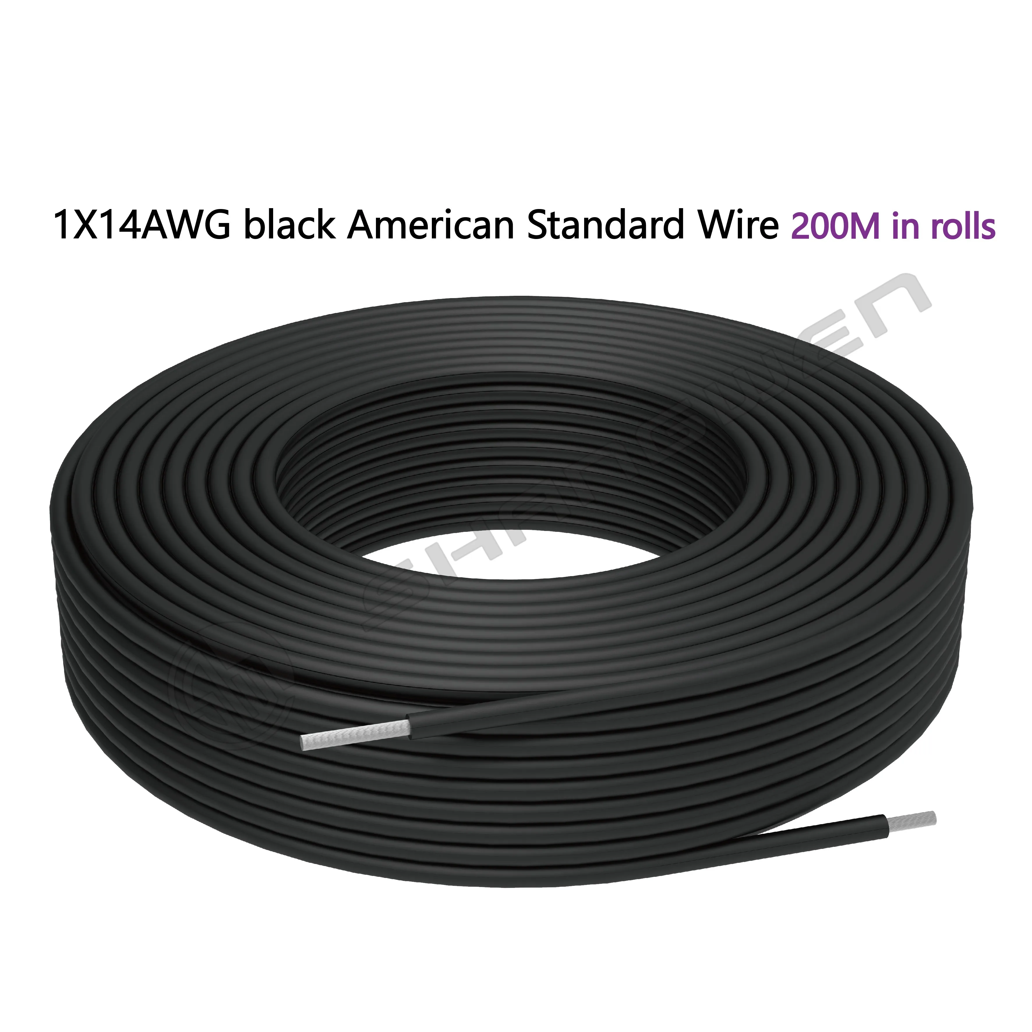 Power Cord 14 AWG Power Cord 14AWG 05℃ Stranded Conductor Wire 600V VW-1 PVC Wire 14AWG PVC Electronic Cable Tinned Copper