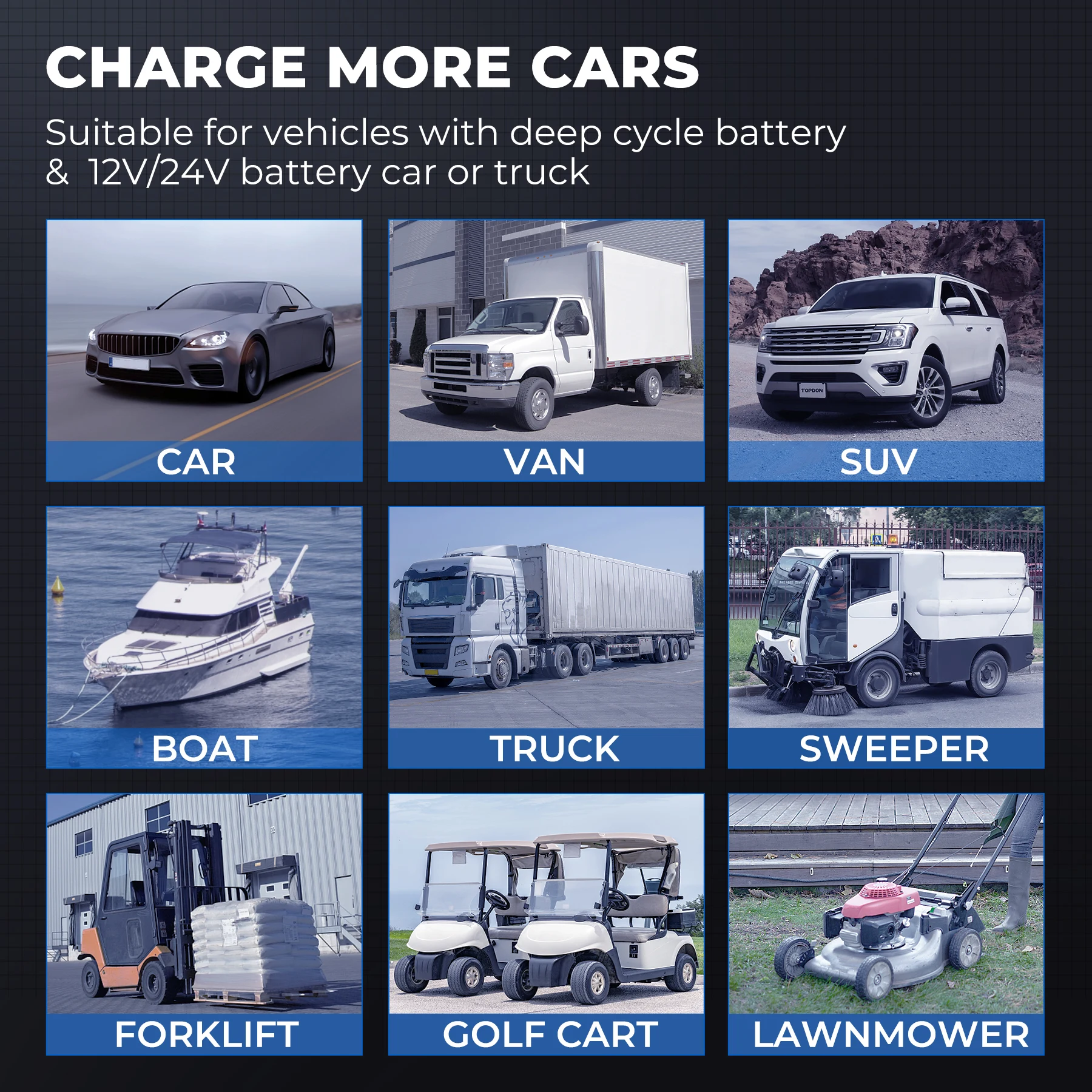 TOPDON T30A 12V 30A 10A 24V 15A автоматическое интеллектуальное автомобильное зарядное устройство для тяжелых грузовиков /