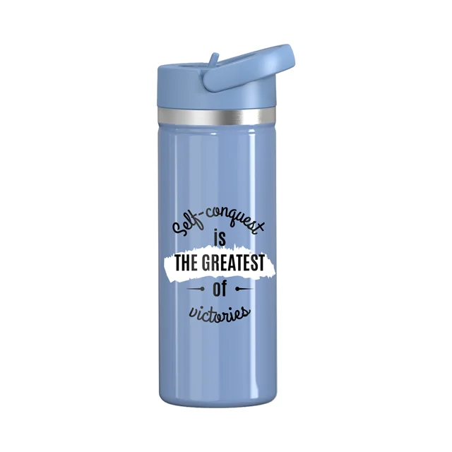 Factory Direct Customized logo 500ml with Flexible Portable Carrying Handle Vacuum Insaluted Water Bottle