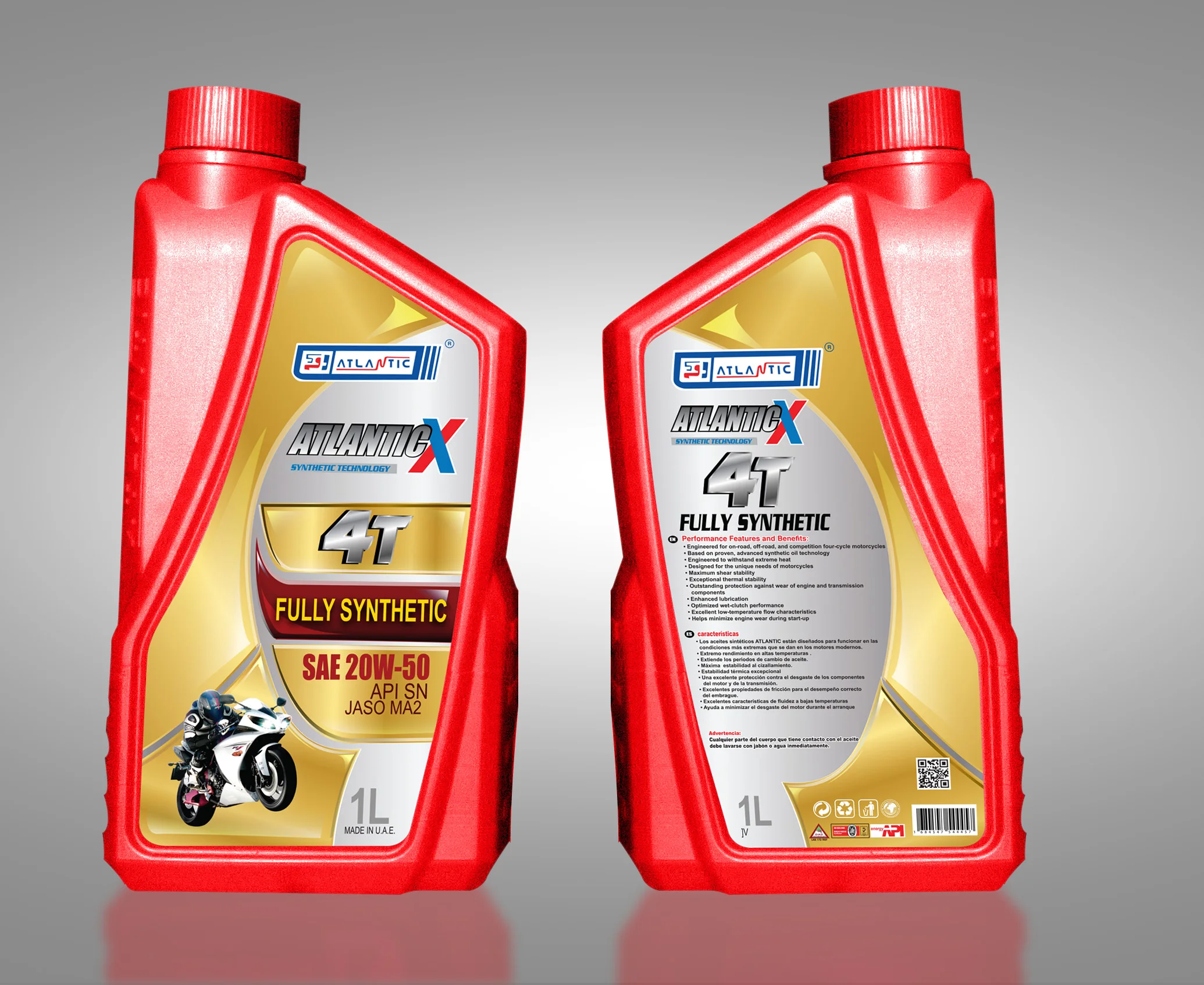 Atlantic 4T Motor Engine Oil JASO Lubricants for Cycles