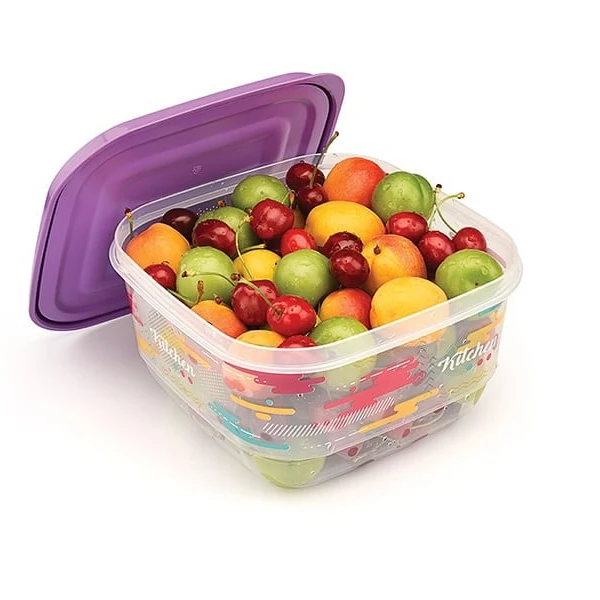 Elegant Trendy Eco-Friendly Plastic Kitchen Organizer Basket Tray From Turkey New Modern Style Food Saving Container for Lunch
