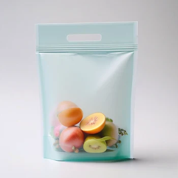 Custom Biodegradable zipper mylar bag Frosted Clear Plastic Bags with Stand Zipper Yin Yang Soft Candy Bars Food Pouch Packaging