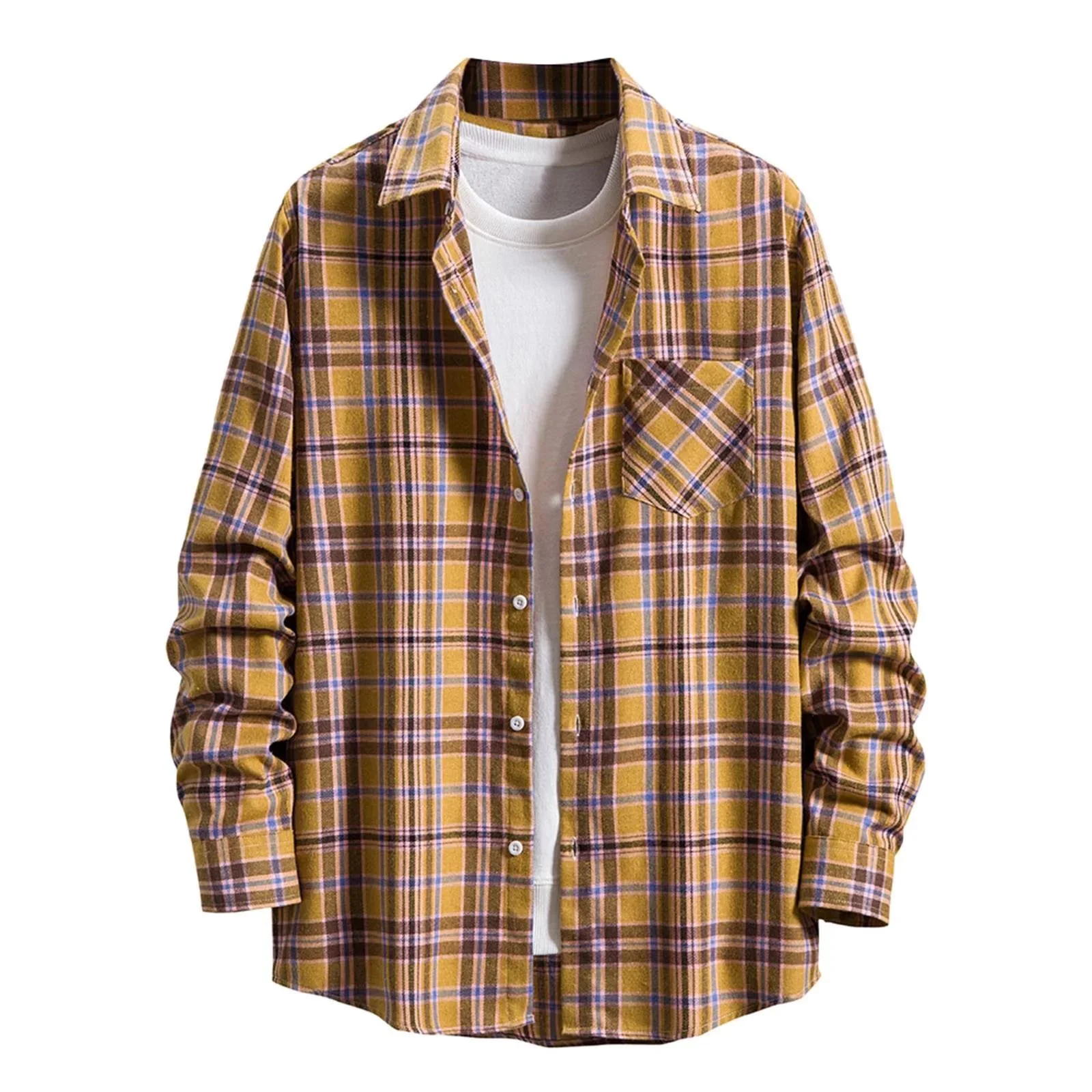 Plus Size Men's Plaid Shirt Wholesale Oem/odm Men's Shirts Long
