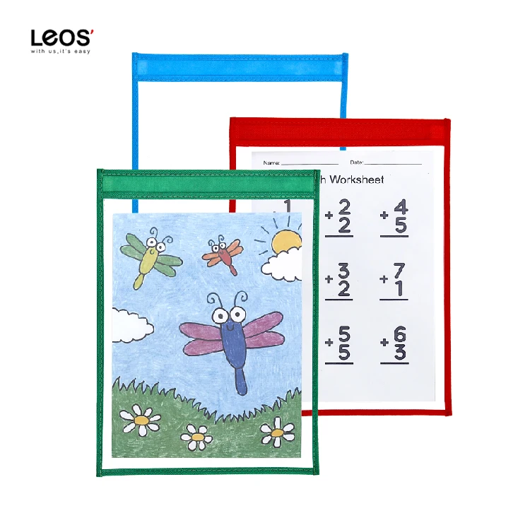 Прочные магнитные цветные сухие стирающие карманные рукава