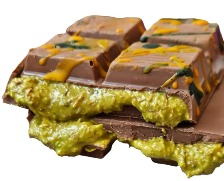 Dubai Chocolate Bar Pistachio Kataifi  Viral Dubai Chocolate With Knafeh and Pistachio Cream