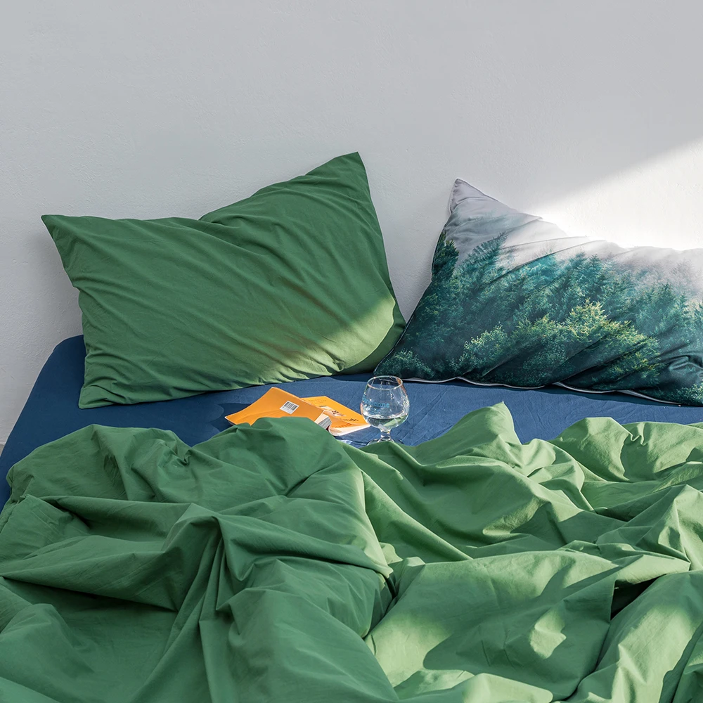 PureCotton 100% хлопковое пододеяльник для био-стирки Премиум Мягкая текстура высокого качества различных цветов сделано в