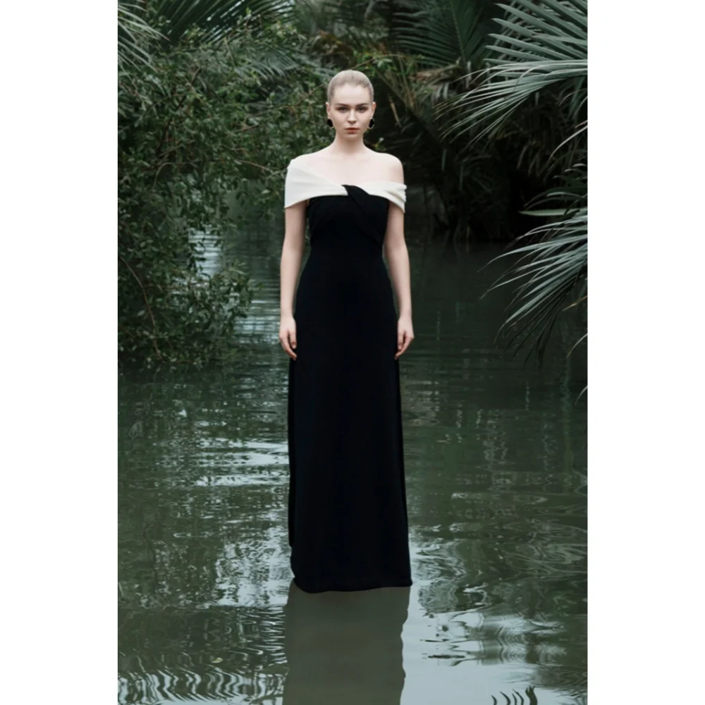 straight bodycon dress Terani Couture 252M5324 Mikado Straight Neck Bodycon Dress