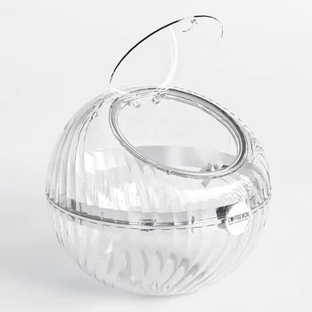 Hot Selling Clear PET Plastic Capsule Coffee Storage Box Press Three and a Half Instant Coffee Desktop Chocolate Candy Box