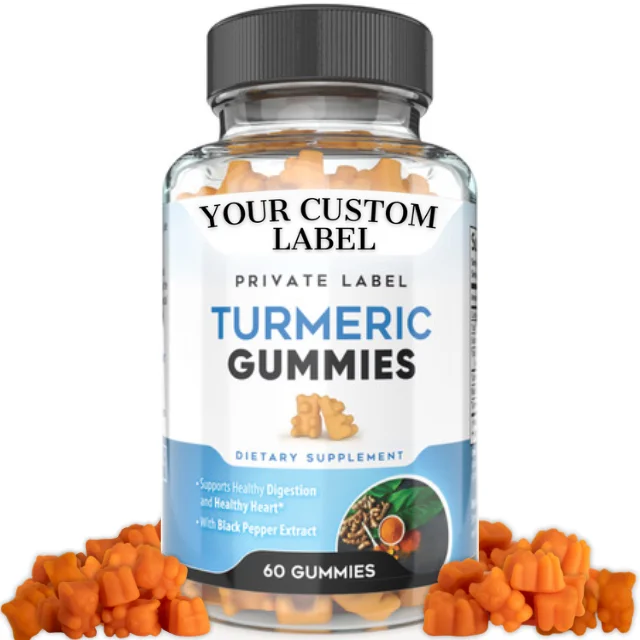 Turmeric Gummy With Black Pepper Curcumin Vitamins Health Supplement