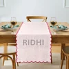 Solid Light pink with pink scallop