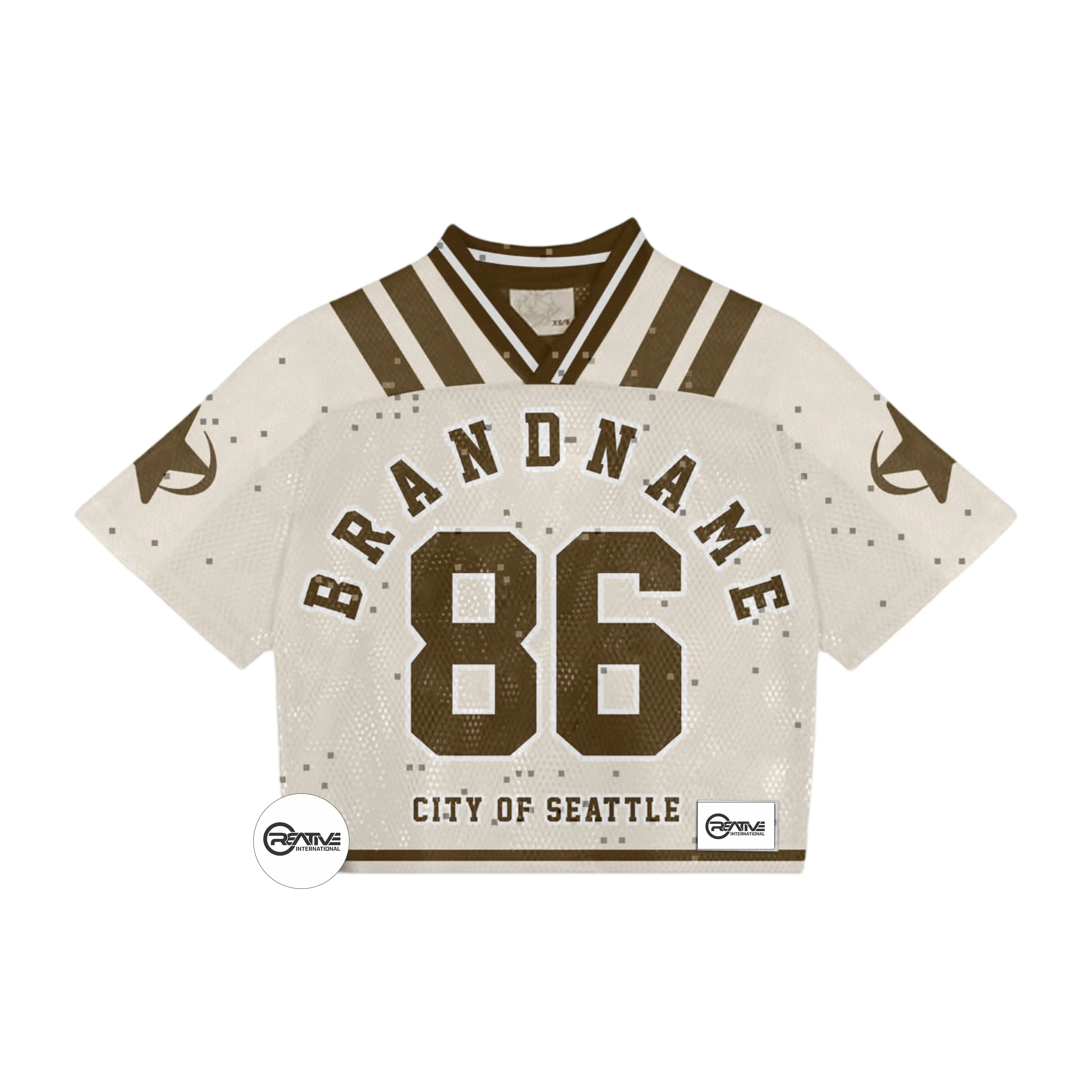★OY★CUBE MESH FOOTBALL JERSEY - WHITE★正規品/韓国直送料込 Shop Our Fashion Ribbed Neckline Football Jersey Boxy Fit