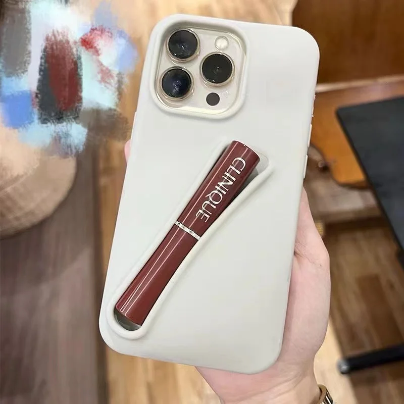 NEW Custom Design Logo on Lip Gloss Mobile Phone Case Suitable for Lipstick Lip Balm Holder Phone Case for Iphone 13 12 Pro Max NEW Custom Design Logo on Lip Gloss Mobile Phone Case Suitable for Lipstick Lip Balm Holder Phone Case for Iphone 13 12 Pro Max