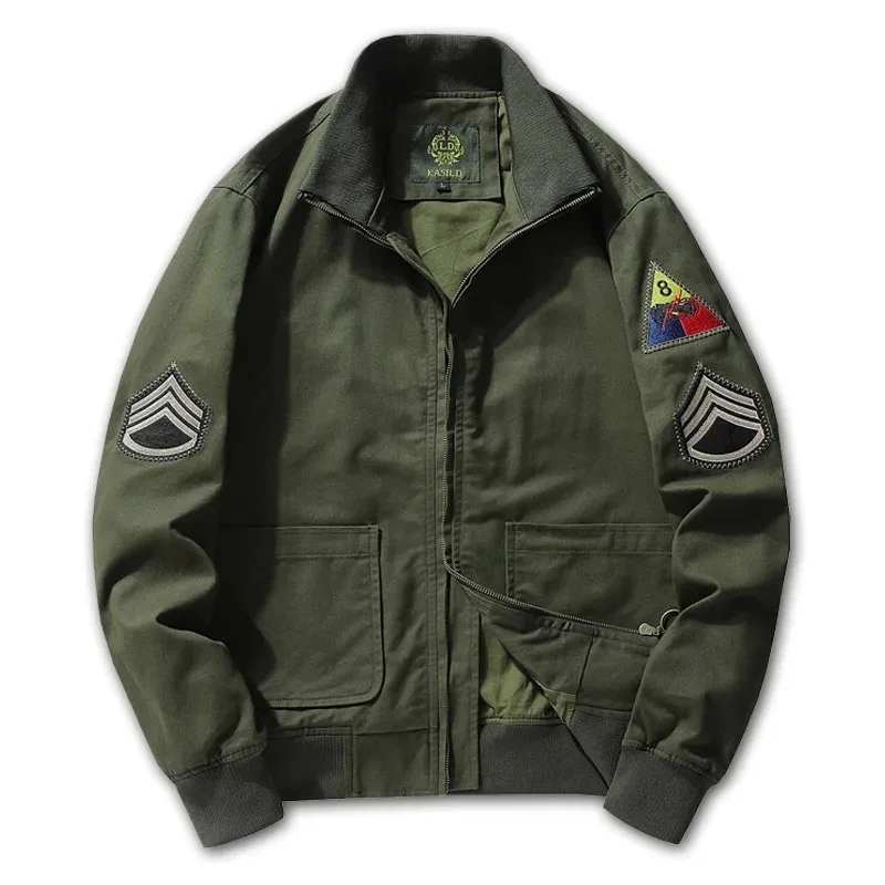 Men's Spring Fury Tanker Jacket Tactical Flight Bomber Combat Jackets Casual Outwear Coats Hombre Plus Size