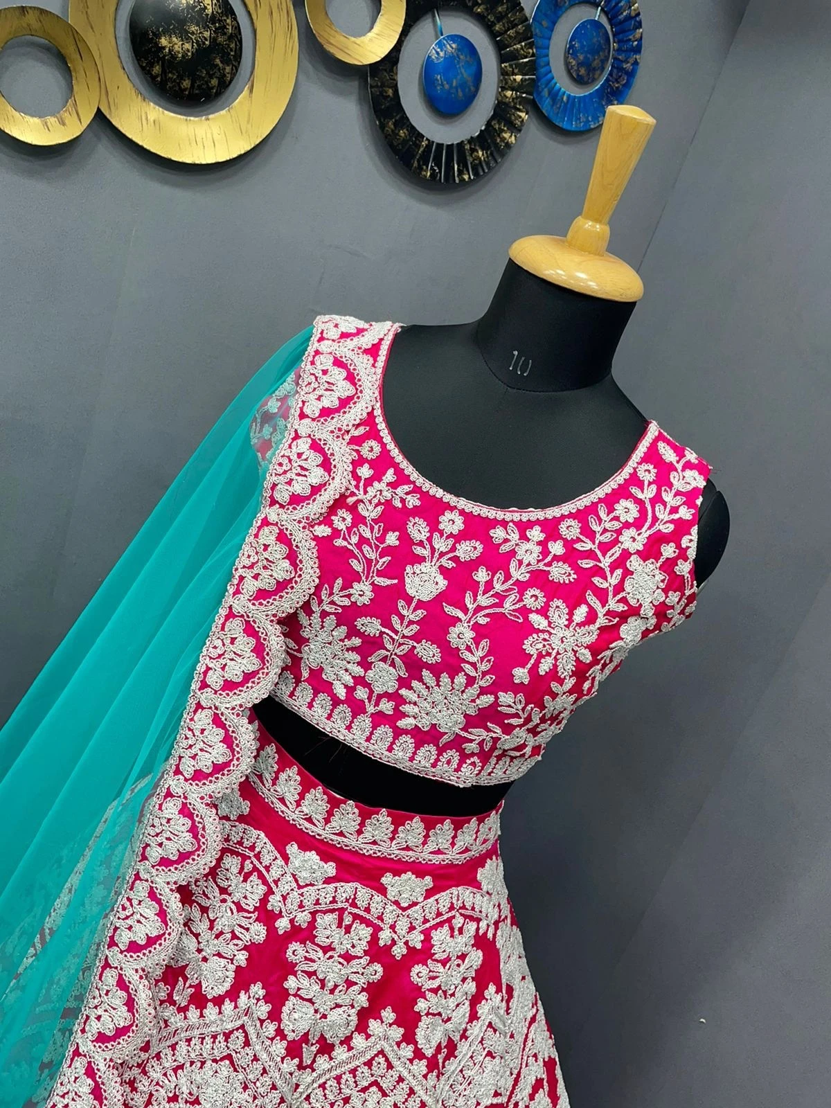 NEW LEVEL of BRIDAL VELVET HEAVY SEQUENCE WORK LEHENGHA CHOLI WITH EMBROIDERED DUPATTA for WOMEN WEDDING WEAR  INDIA SURAT