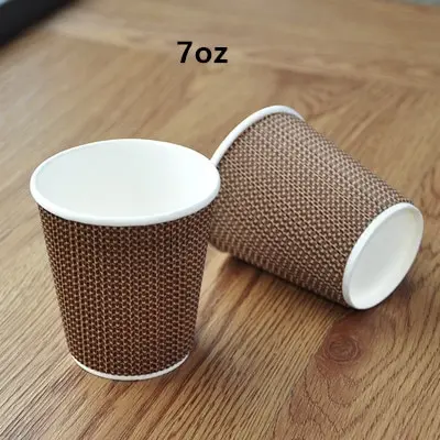 Eco Friendly Disposable PLA PE Lined 210ML Double Ripple Wall 7oz ...