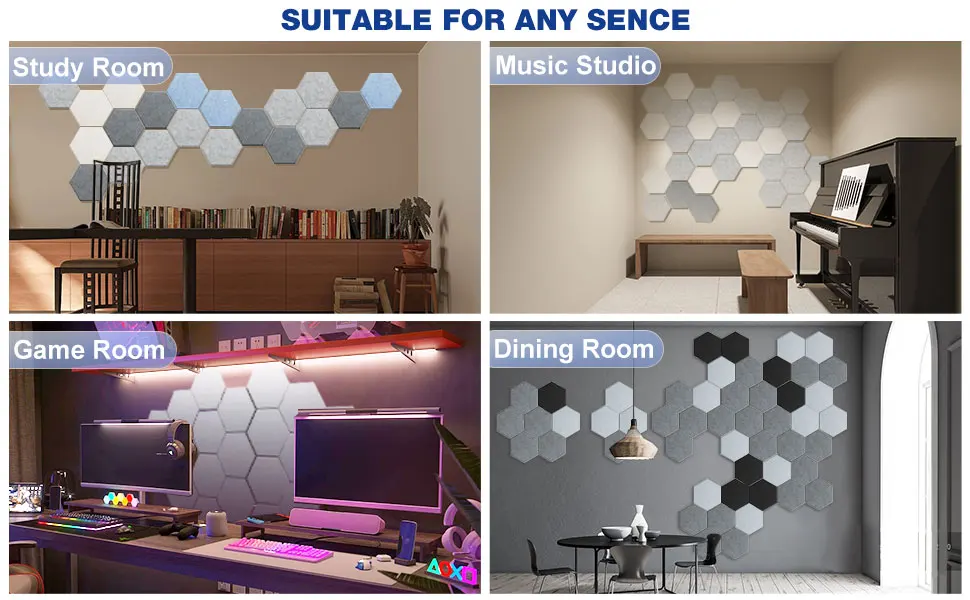 New Arrival Modern Design 3D Pet Felt Acoustic Panel Polyester Acoustic Panels for Studio and Home Use manufacture