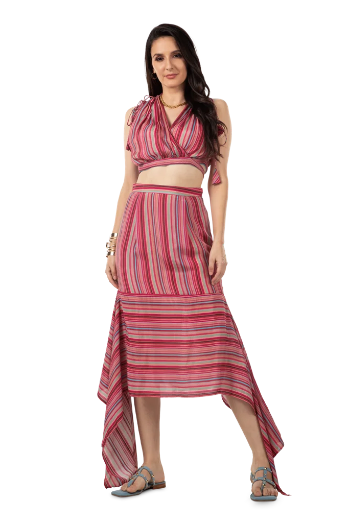 High Quality Casual Irregular Top Skirt Set For Women Stylish Elegant