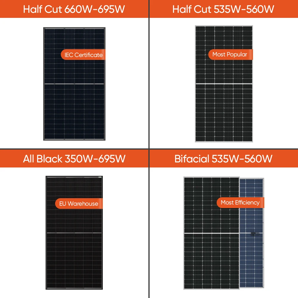 Hybrid Commercial Solar Energy Power System 8Kw 10Kw 12Kw 15Kw 20Kw 100Kw 500Kw Solar Hybrid Power System Complete 1MW Kit Home