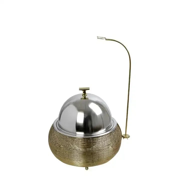 Home Dinnerware Customized Size Cooking Pot Silver Color Caserole With Stand Dish Casserole Cookwar Handmade Design