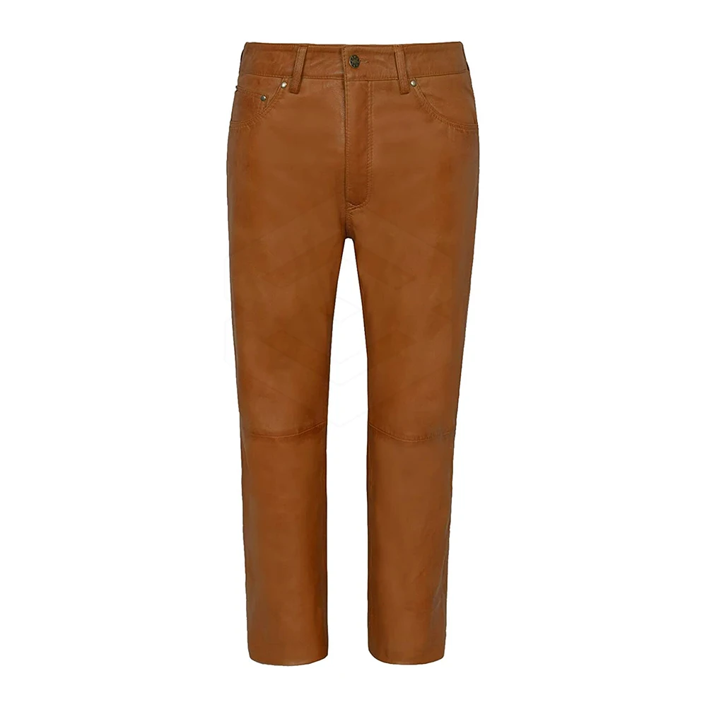 Men Wear Leather Pants 2022 Genuine Leather Pant For Men Plain Dyed Men