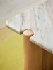Walnut wood / White Marble top