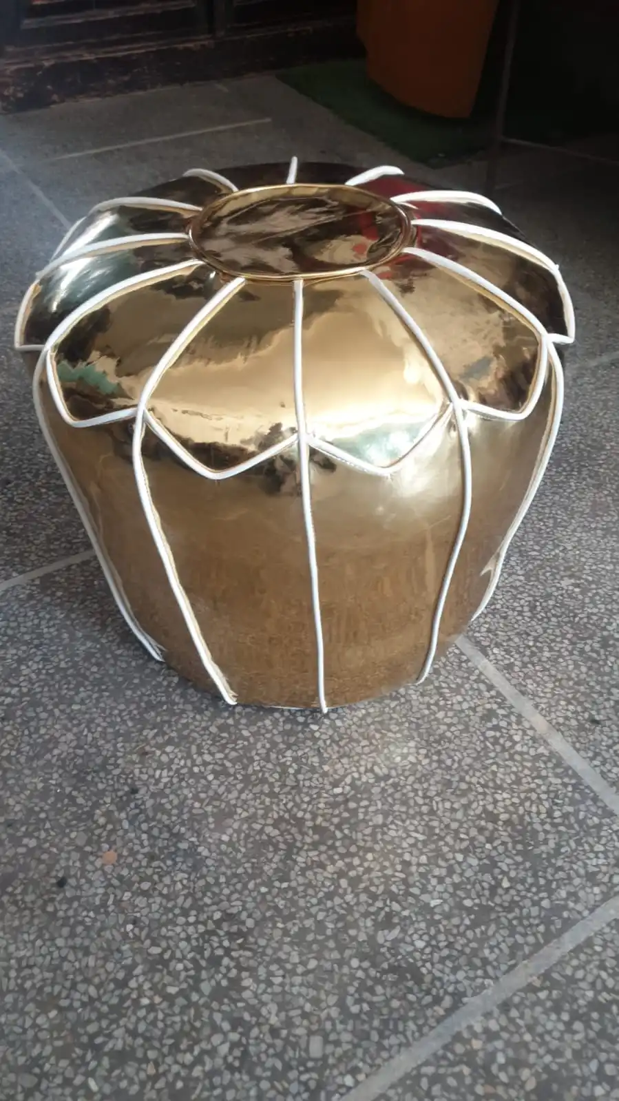 Кожаный Пуф в марокканском стиле для консоли с ME-LTHPF-001 Костями для гостиной