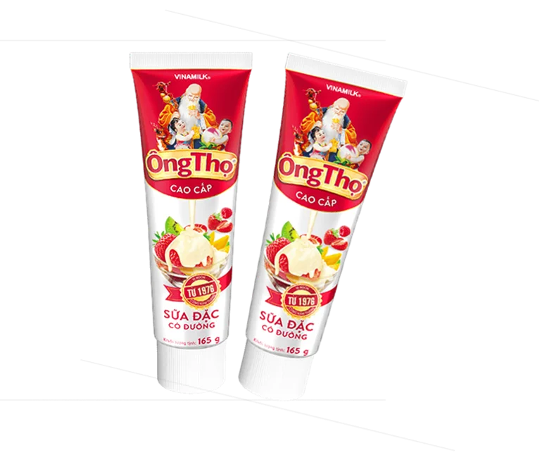 Vinamilk - Ong Tho Brand - White Red Label - Sweetened Condensed Milk - Tube 165g X 24 Tubes Per Carton