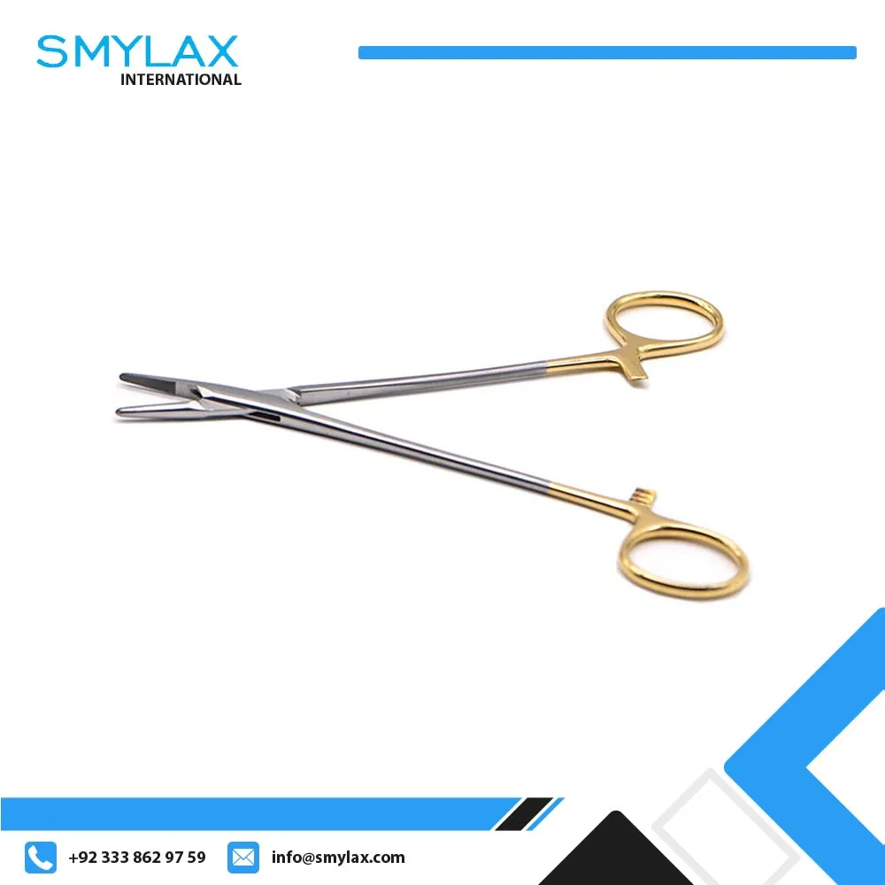 14cm Dental Orthodontic Needle Holder Forceps With Gold Handle Scissors Surgical Operating