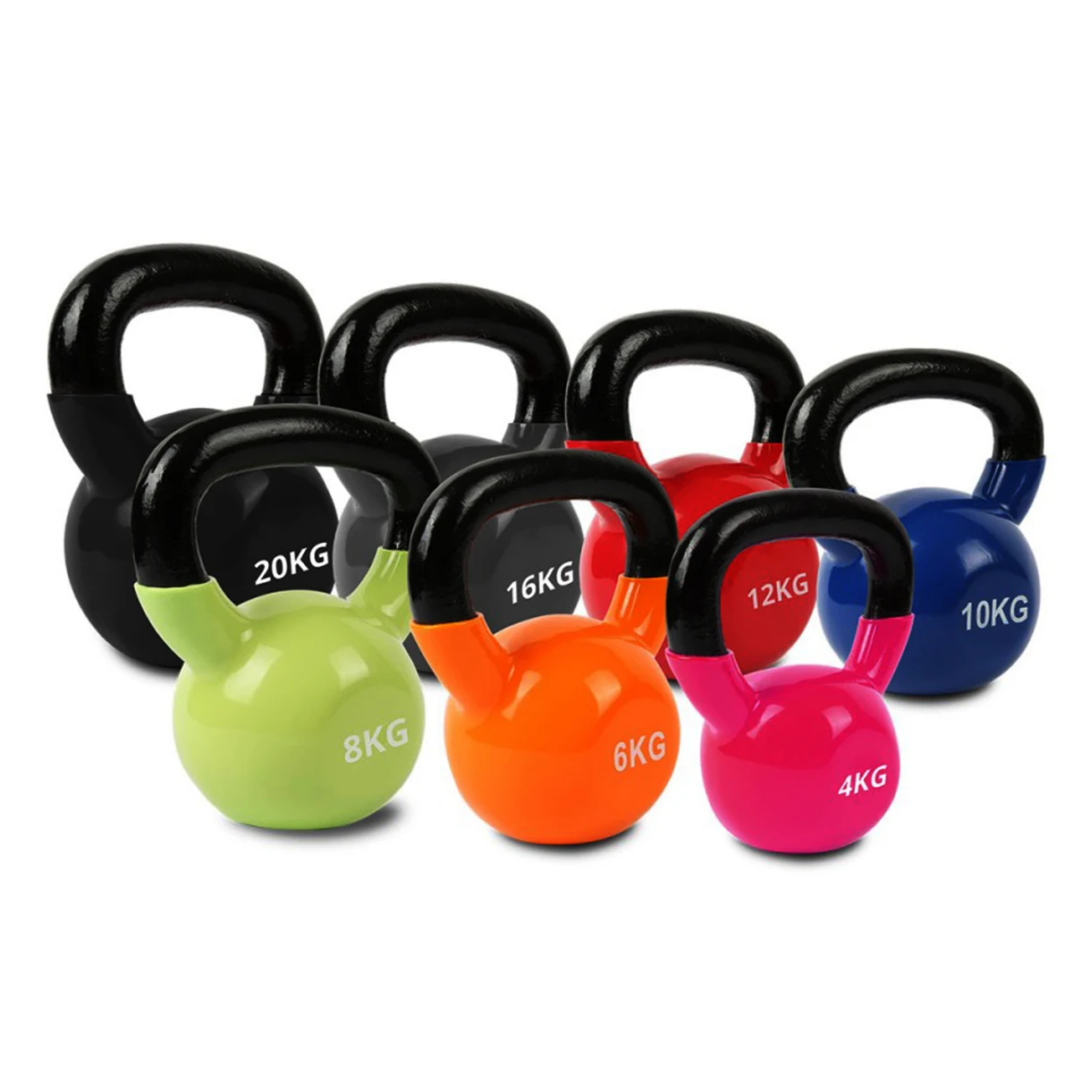 SEGAWE 4-Piece Kettlebell Set – 5, 10, 15 & 20lb – Strength Training & Weight Lifting Essentials