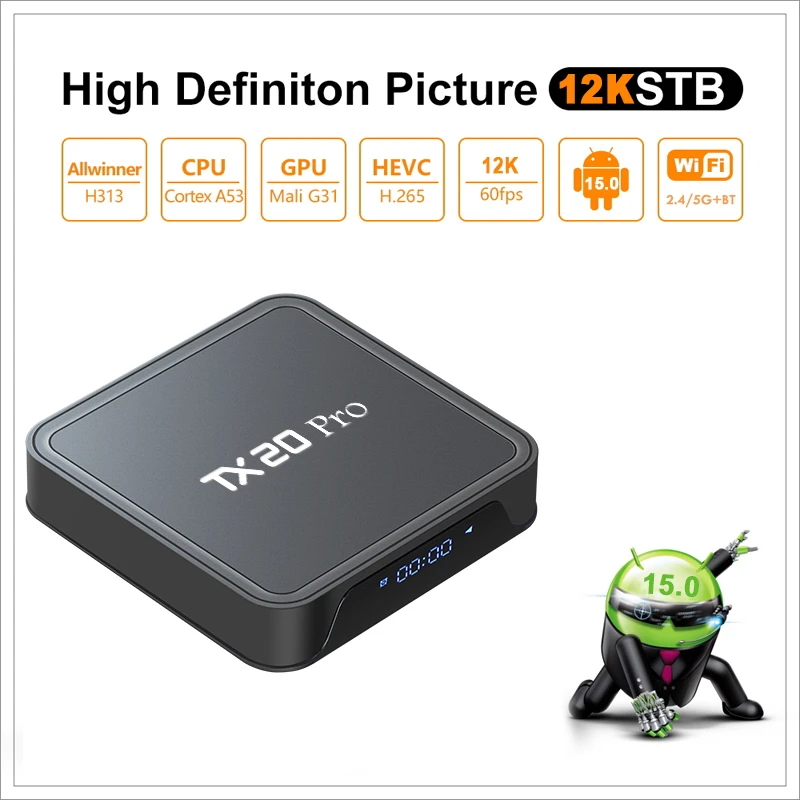 Custom TX20 Pro 16GB RAM 256GB ROM Android TV Box - 4K Media