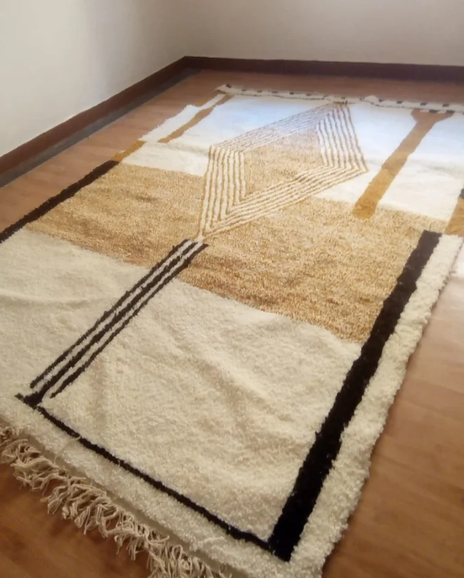 Wool Berber Moroccan Beni Ourain Rug - Custom Made