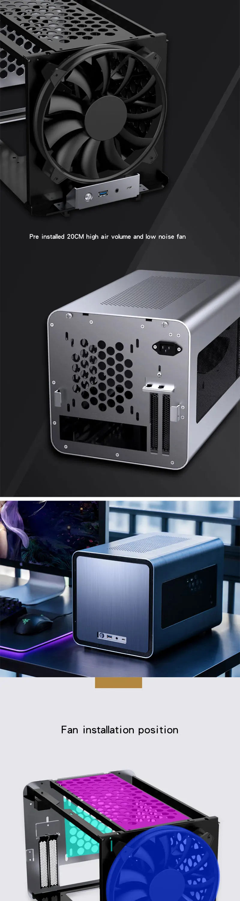 JONSBO V8 Mini ITX Mid Tower PC Case & 240 Water Cooling