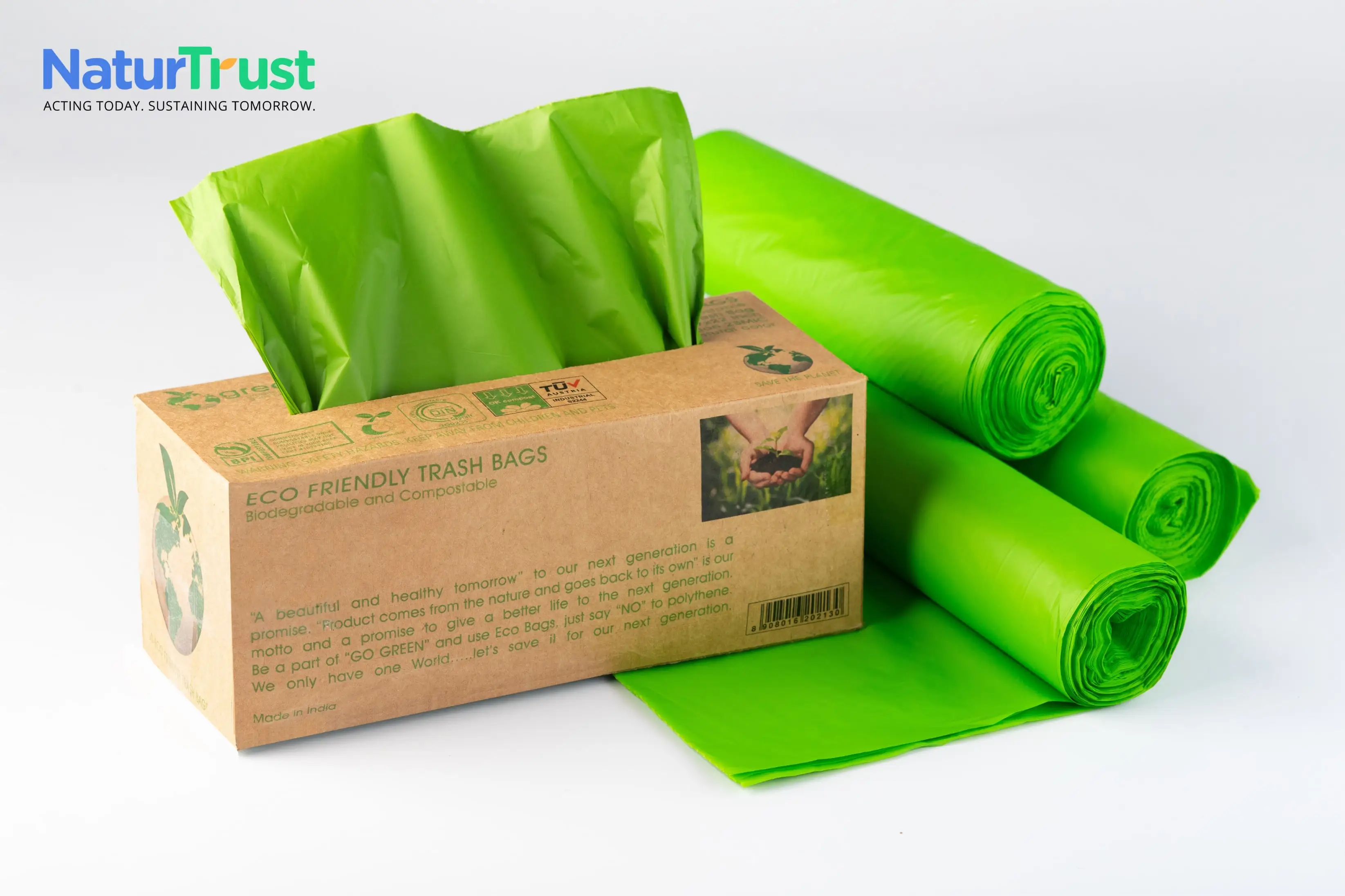 Biodegradable Compostable Eco Garbage Dustbin Trash Bags Wholesale  Manufacturer