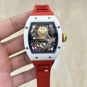 Luxury High-quality White Ceramic Rose Gold  Men's Mechanical Watch Waterproof Luminous Strap Waterproof Automatic Couple Watch