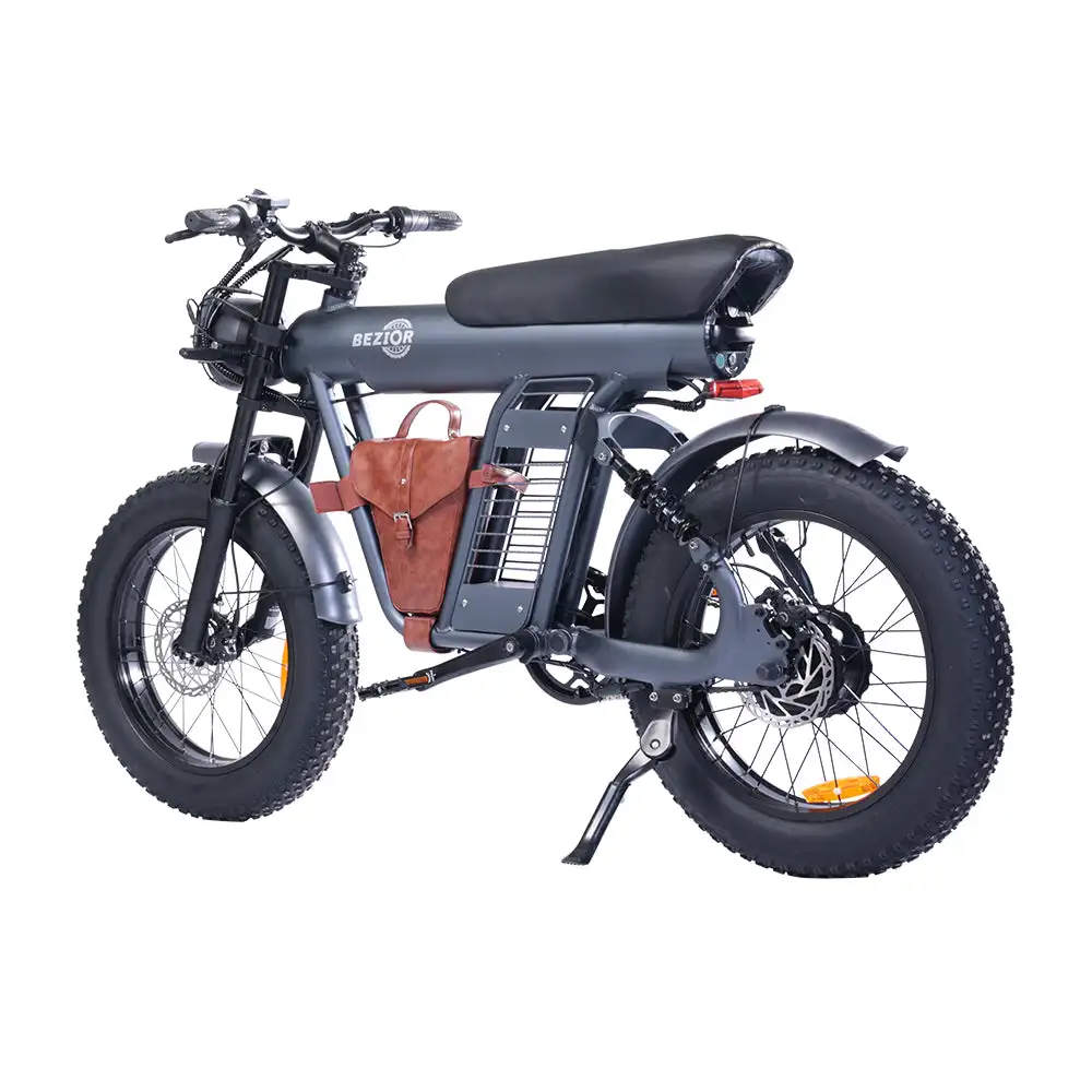 BEZIOR XF006 Electric Mountain Bike-70km Range 48V Motor Aluminum Alloy Frame 20x4.0" Wheels