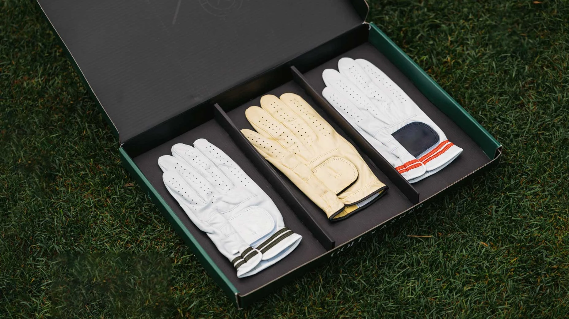 Custom Branded Logo White Leather Indonesia Cabretta Leather Sport Golf