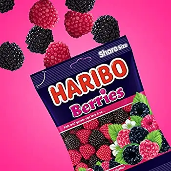 Конфеты Haribo Berry Gummi 80 г x 24 свежий запас и новая дата оптовая продажа из