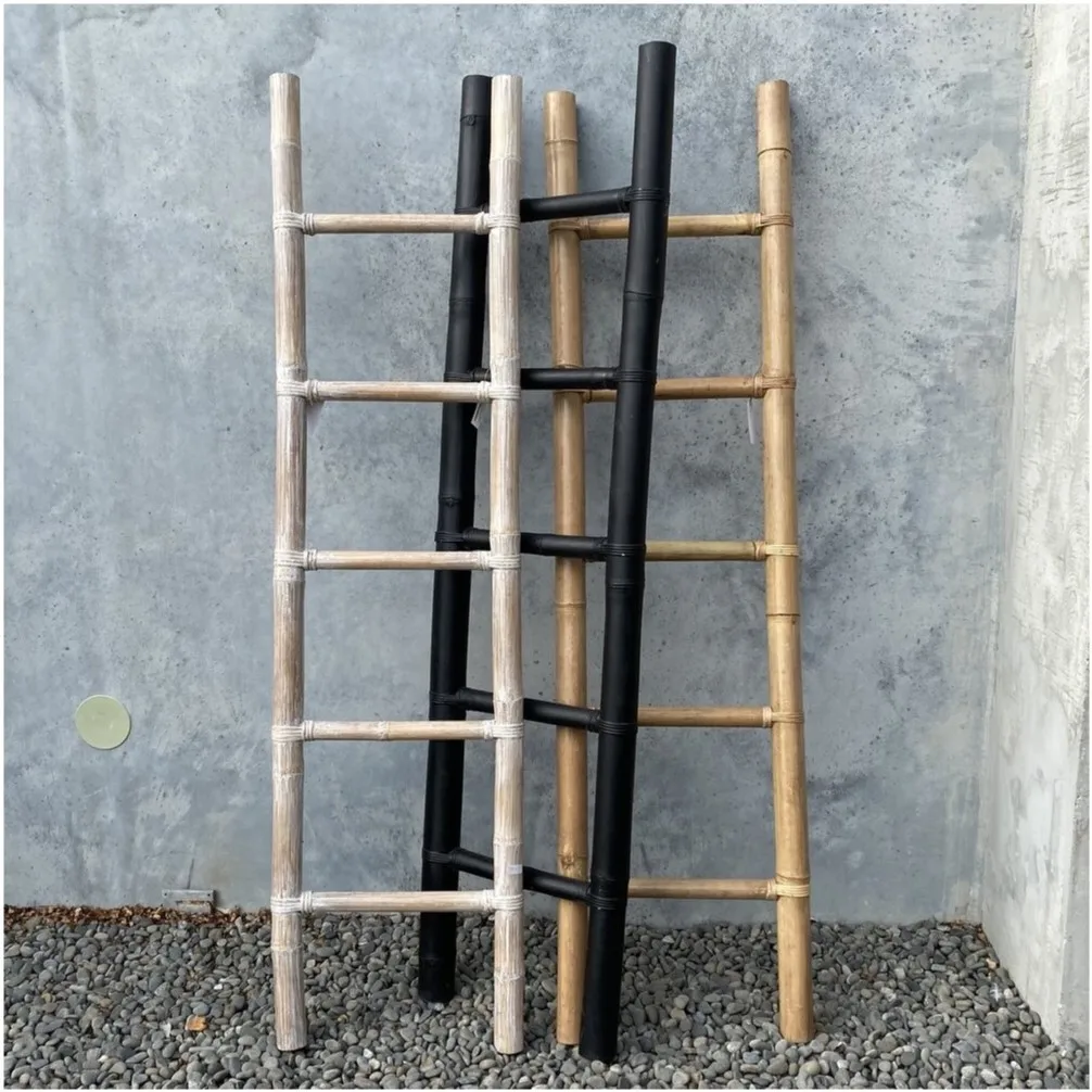 Meistverkaufte Trockendecke 6-Stufen-Leiter Handgefertigte  Bambus-Wandleiter mit 6 Stufen fr Handtuchhalter