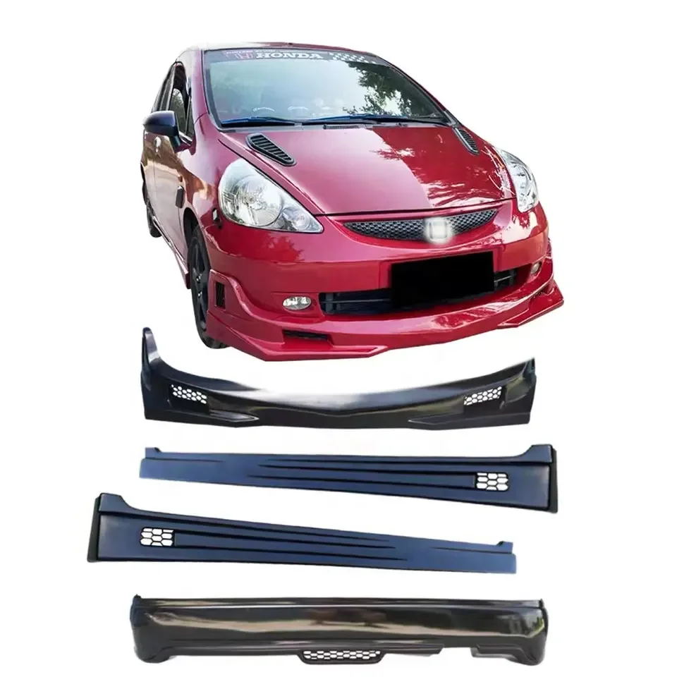 2004-2008 for Honda Fit Car Body Kit ABS Plastic High Material Bumper New  Front Lip Rear Lip Side Skirts for 2008 for Honda Jazz, image size:960x960
