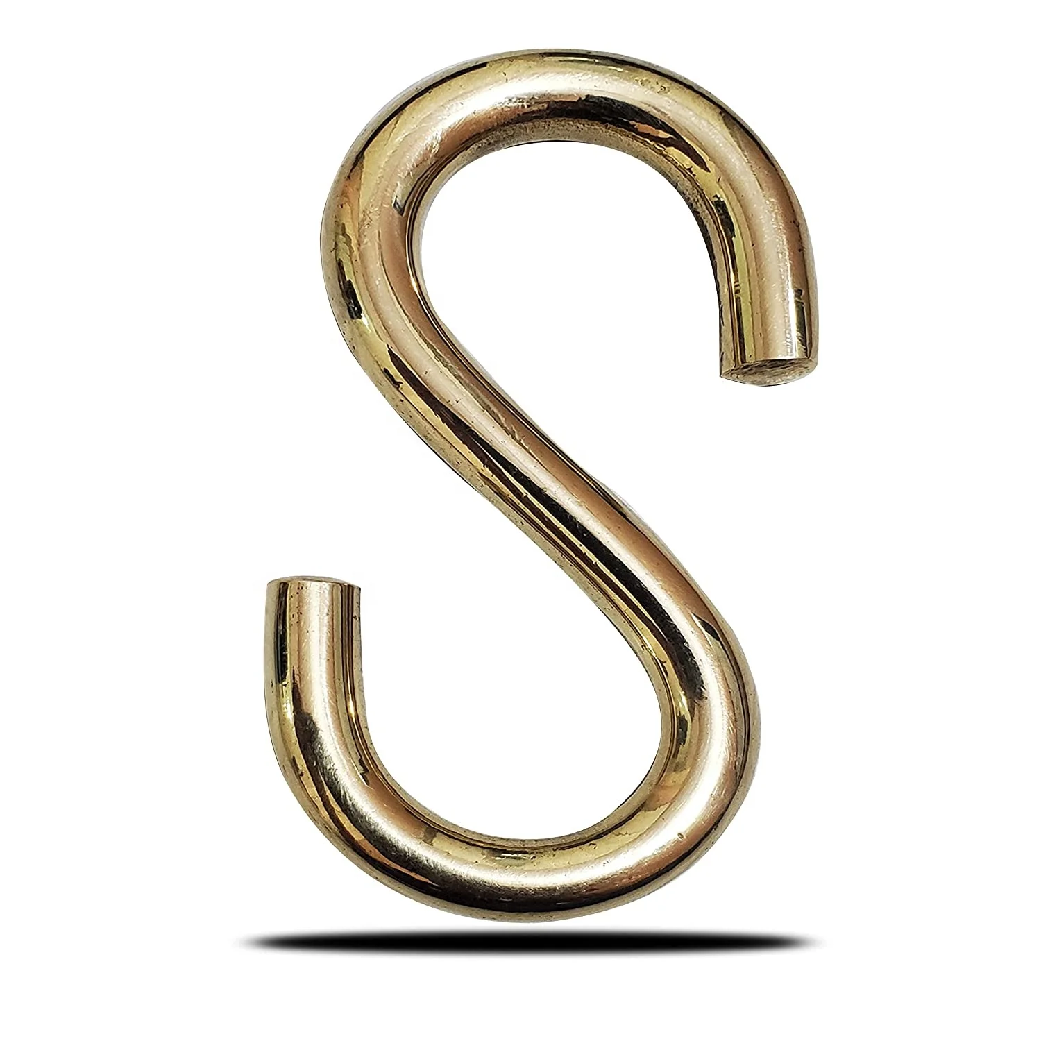 Pure Source India Brass S Hooks For Hanging 1 Piece ( Heavy Duty Pure