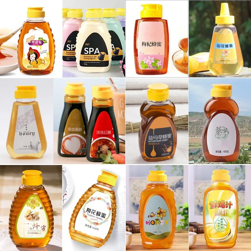 Clear Empty Plastic Honey Containers Honey Dispenser Squeeze Bottle