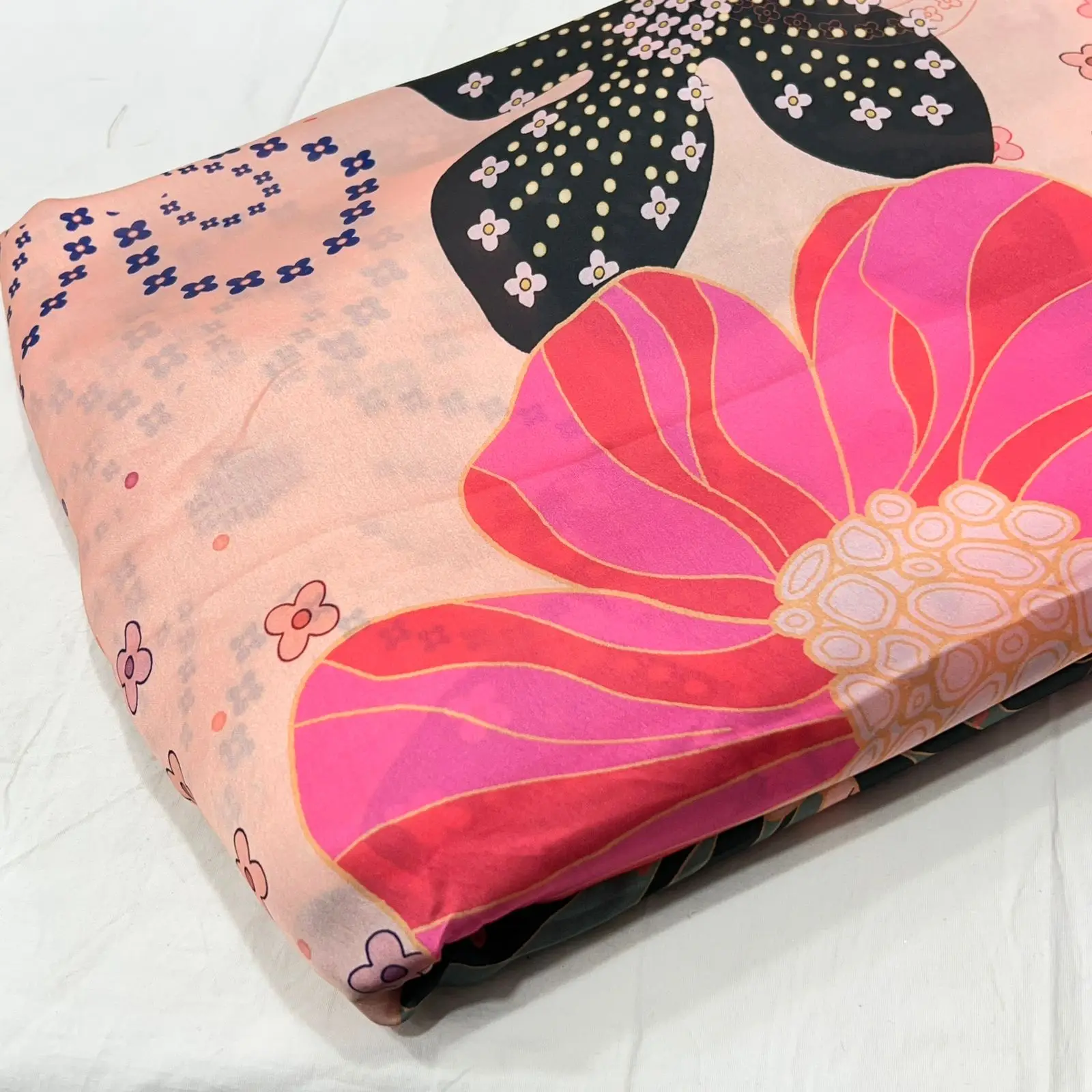 Red Color Digital Printed Polyester Cotton Fabric Lace Africa Lace Fabrics Textile for Women's Wear and Vex Fabrics
