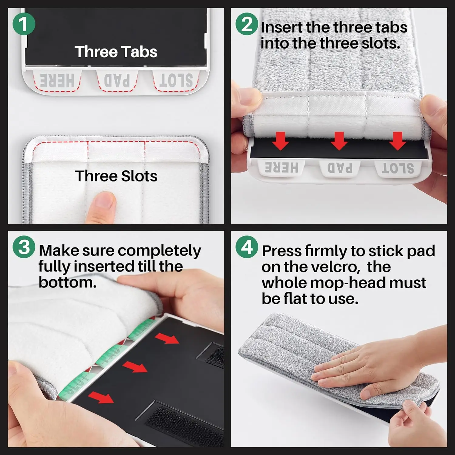 Mop And Bucket With Wringer Set For Home,Hands Free White Flat Squeeze