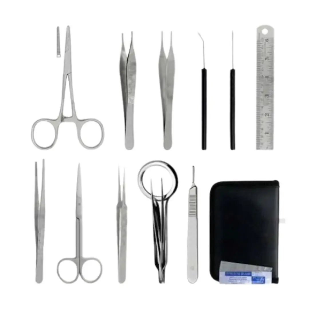 Professional Bird Dissection Kit Veterinary Avian Anatomy Instruments Dissection Set Frazier Suction Tube Medic Instrument