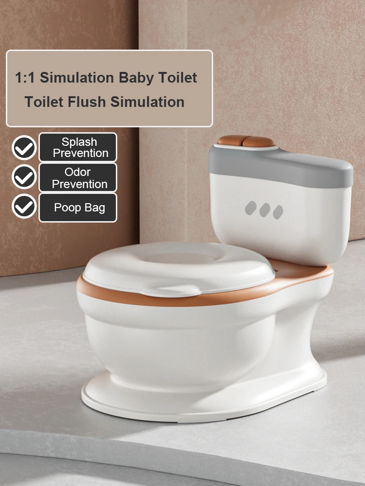 Realistic Bathroom Training Adult Baby Potty Chair With Tissue Storage ...