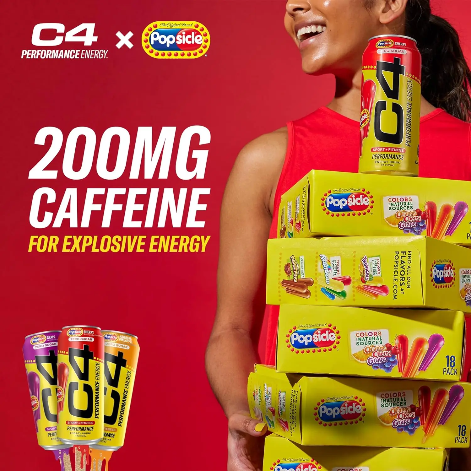 Wholesale Energy Drink X Cherry Popsicle Carbonated Sugar Free Pre