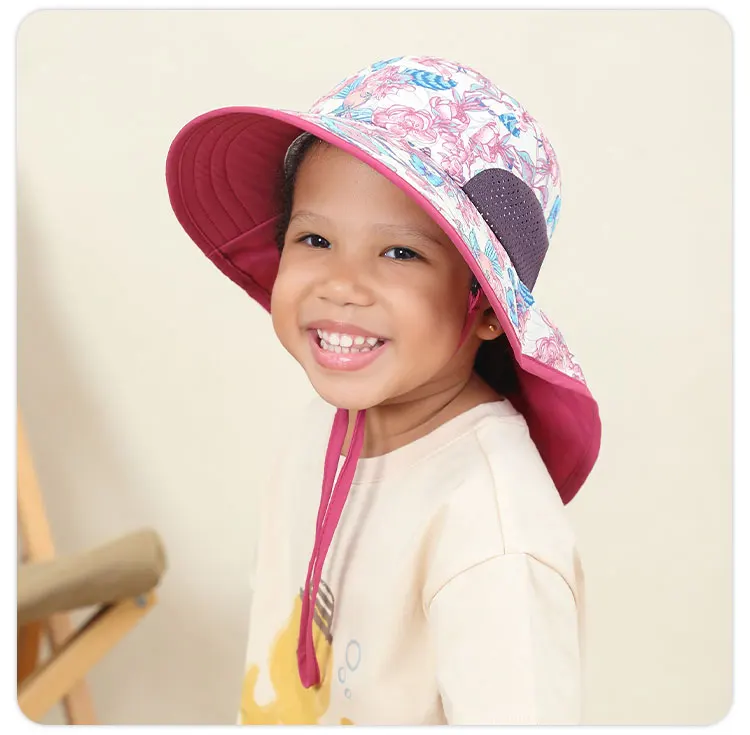Summer Uv Protection Sun Visor Toddler Neck Cover Sun Protect Bucket