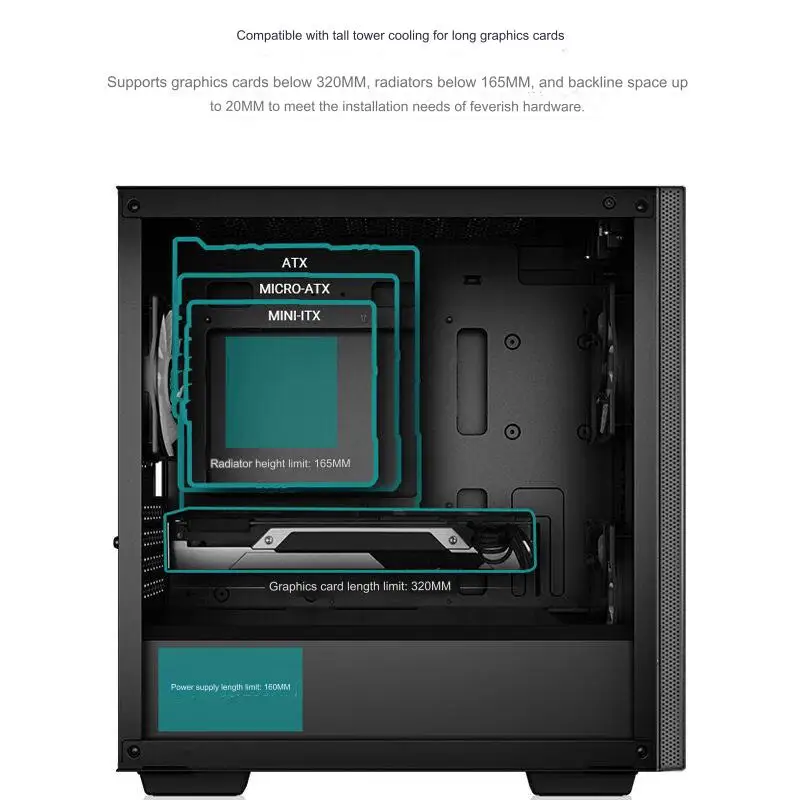 DEEPCOOL Magic Cube 110 Youth Edition PC Case - Minimalist Design with ...