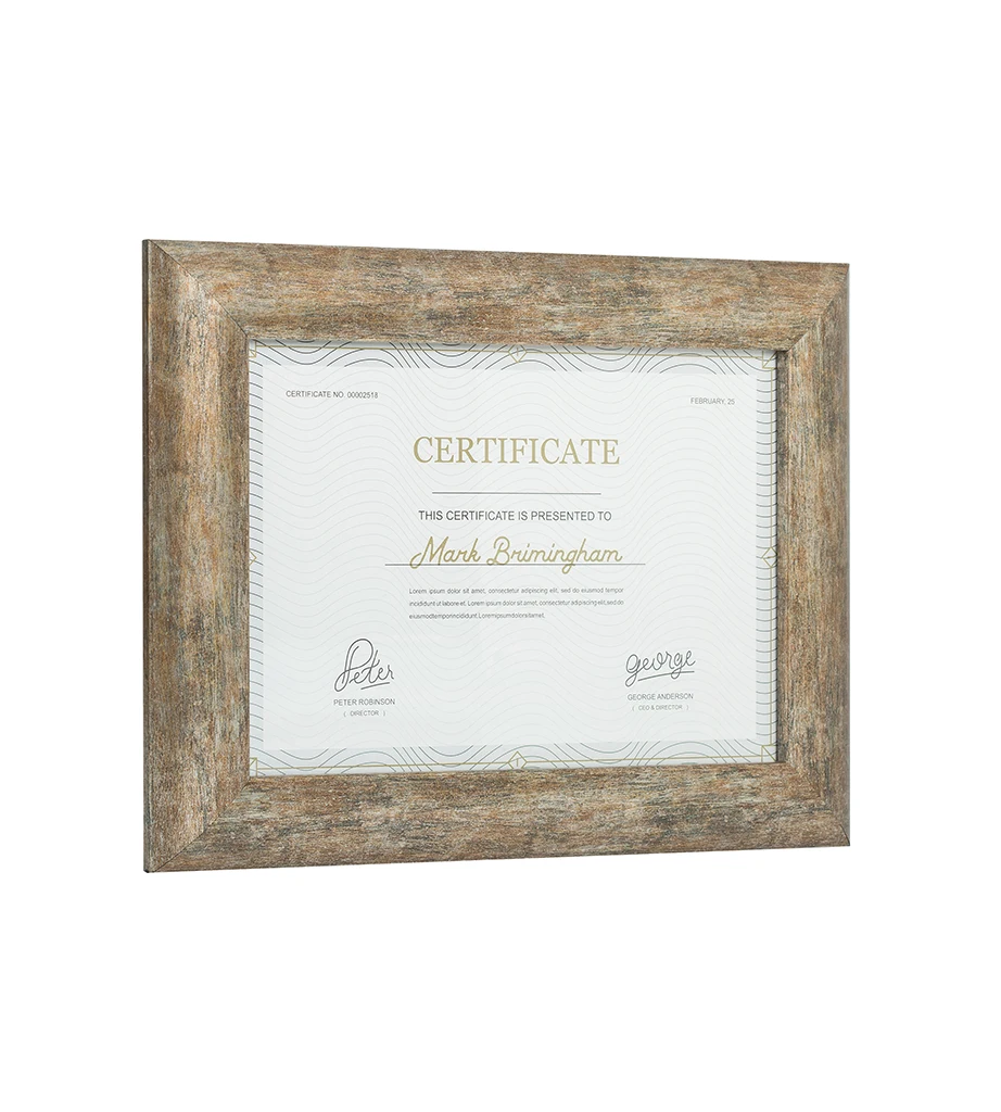 Elegant Diploma Frame A4 Certificate Frame From Real Wood Silver Elegant Decoration 21x29.7 Cm
