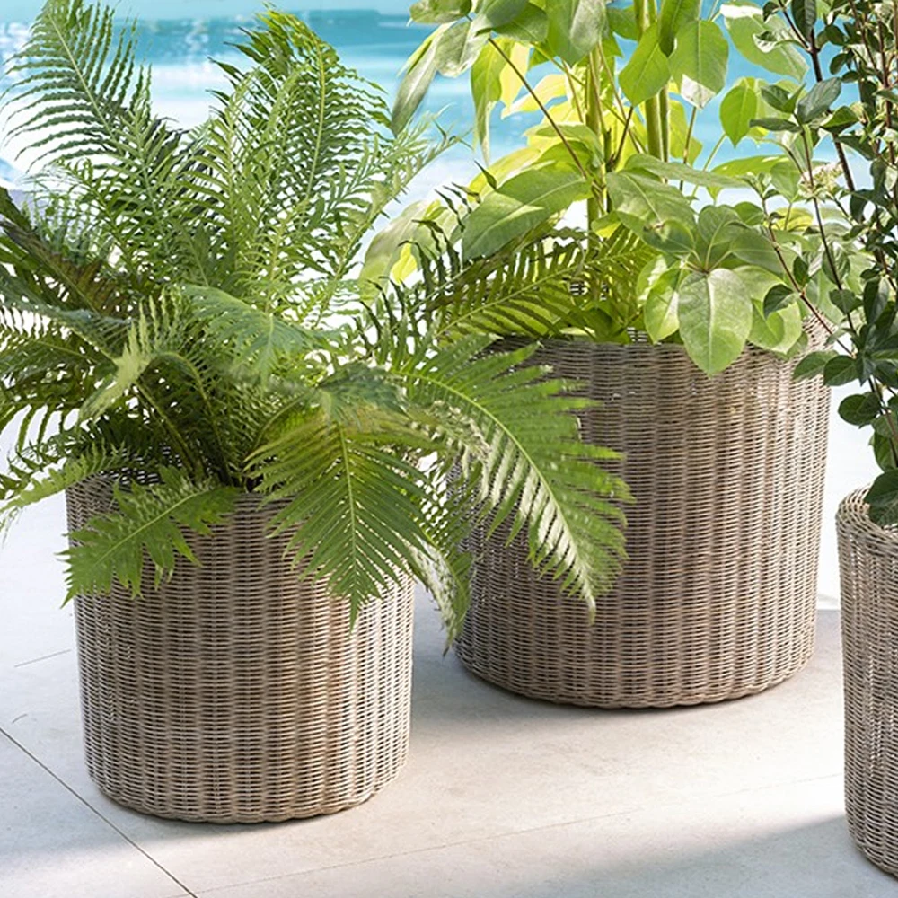 Green Touch Rattan Flower Pots And Planters Rattan Planter High Quality ...